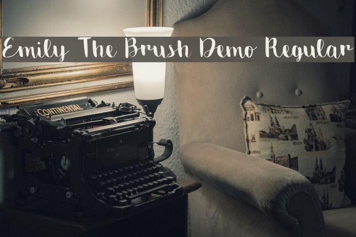 Emily The Brush Demo Regular Font examples