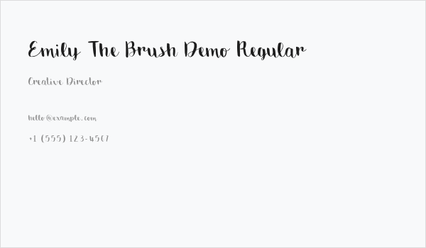 Emily The Brush Demo Regular Business Card