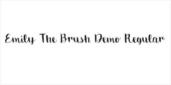 Emily The Brush Demo Regular Logo