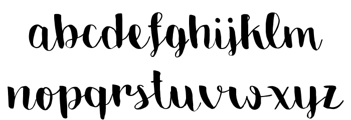 Emily The Brush Demo Regular Font LOWERCASE