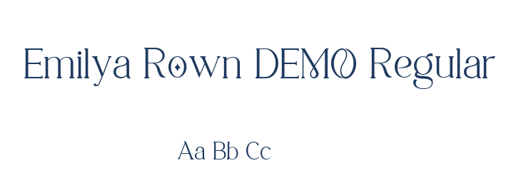 Emilya Rown DEMO Regular Font Preview