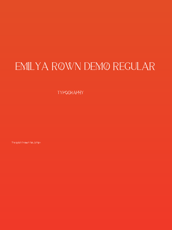 Emilya Rown DEMO Regular Poster