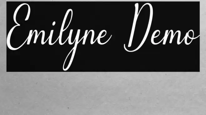 Emilyne Demo Font examples