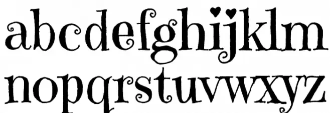 Emilys Candy Schriftart Kleinbuchstaben