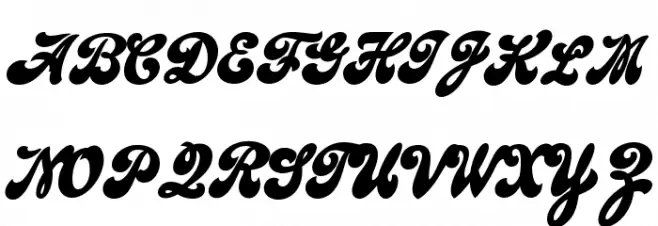 Emiral Script Bold PERSONAL USE Шрифта ВЕРХНИЙ