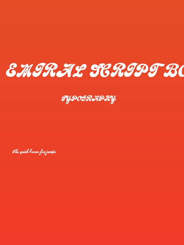 Emiral Script Bold PERSONAL USE Poster