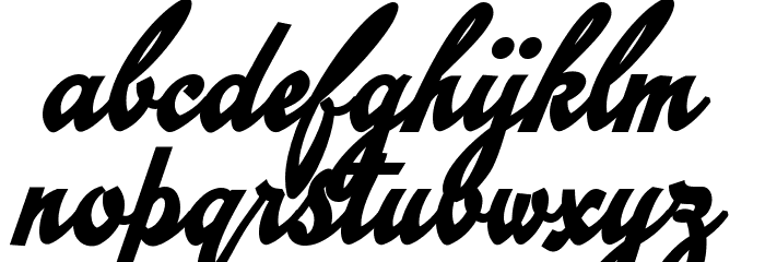 Emiral Script Bold PERSONAL USE Font LOWERCASE