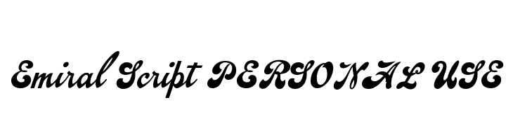 Emiral Script PERSONAL USE  フリーフォントのダウンロード