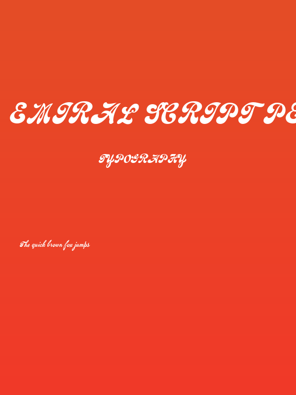 Emiral Script PERSONAL USE Poster