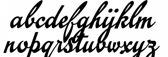 Emiral Script PERSONAL USE 字体 小写