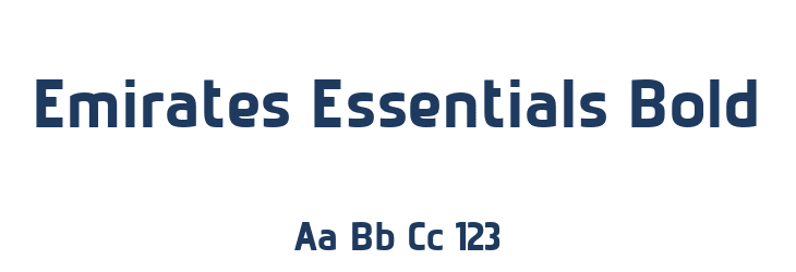 Emirates Essentials Bold Font Preview