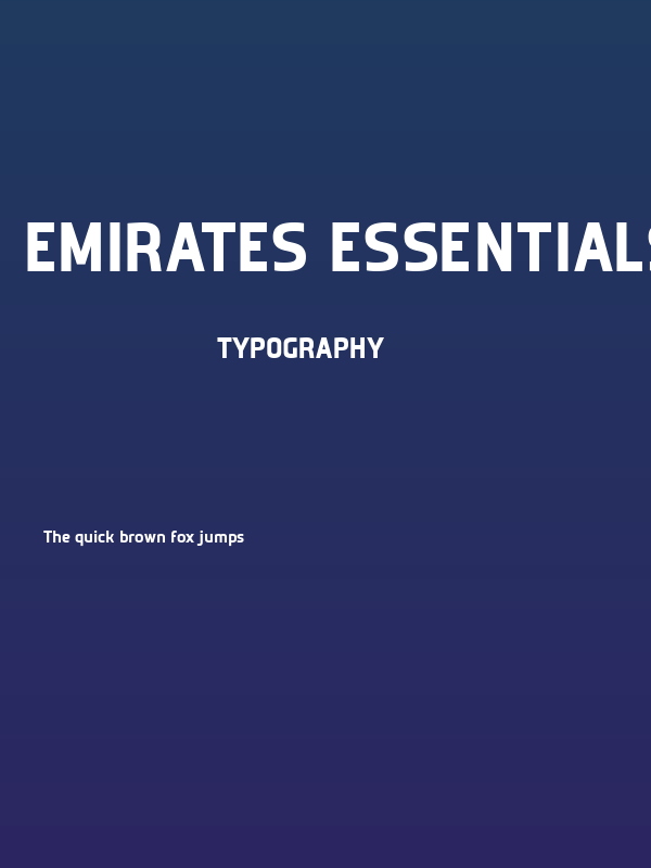 Emirates Essentials Bold Poster