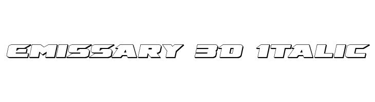 Emissary 3D Italic  Free Fonts Download