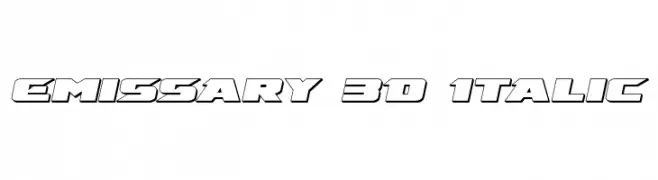 Emissary 3D Italic  नि: शुल्क फ़ॉन्ट्स डाउनलोड