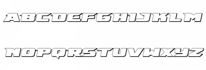 Emissary 3D Italic Fonte MAIÚSCULAS