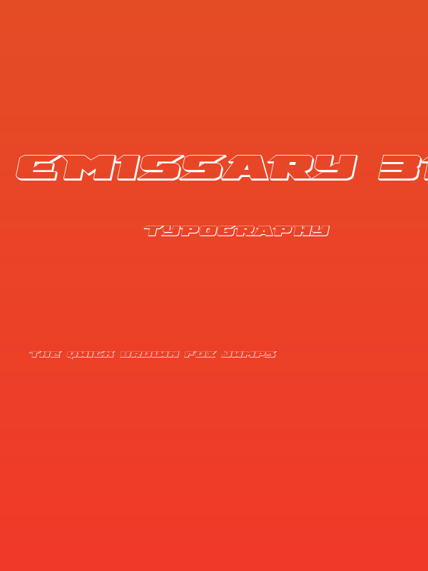 Emissary 3D Italic Poster