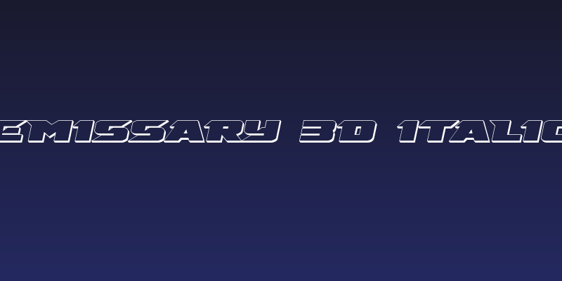 Emissary 3D Italic Social Header