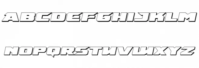 Emissary 3D Italic Caratteri MINUSCOLO