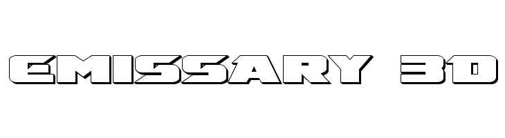 Emissary 3D  Frei Schriftart Herunterladen