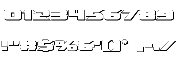 Emissary 3D Font OTHER CHARS