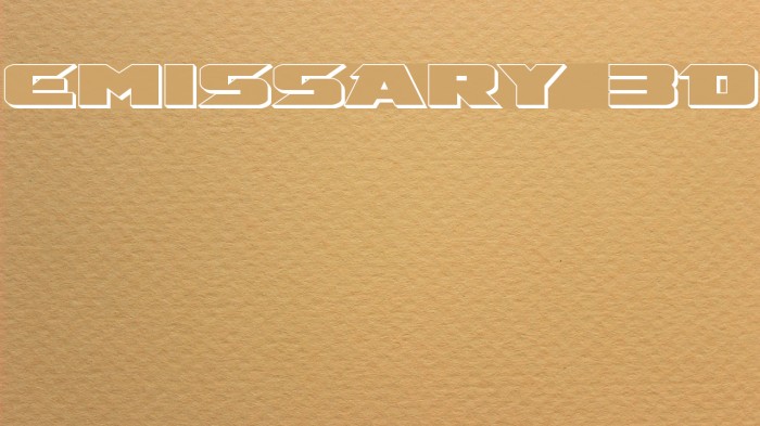 Emissary 3D Font examples