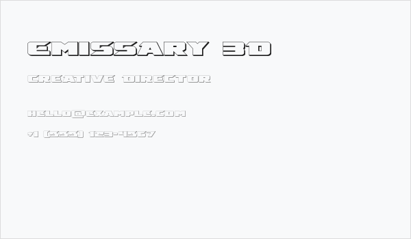 Emissary 3D Business Card