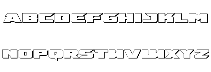 Emissary 3D Font LOWERCASE