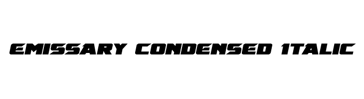 Emissary Condensed Italic Font