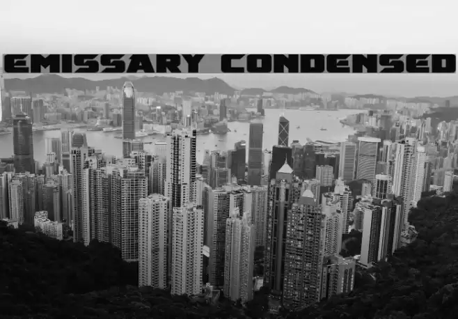 Emissary Condensed Font examples