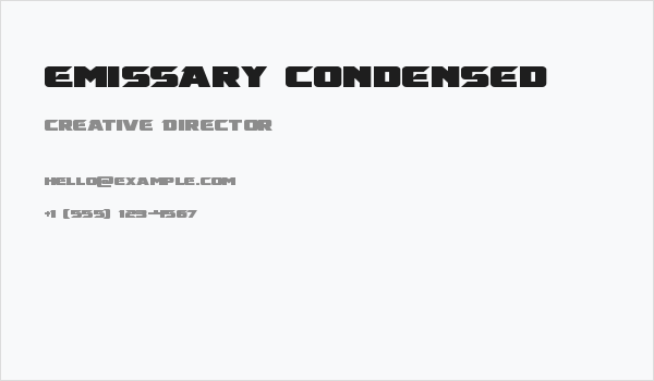 Emissary Condensed Business Card