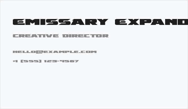 Emissary Expanded Business Card