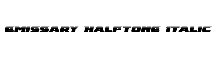 Emissary Halftone Italic  Frei Schriftart Herunterladen