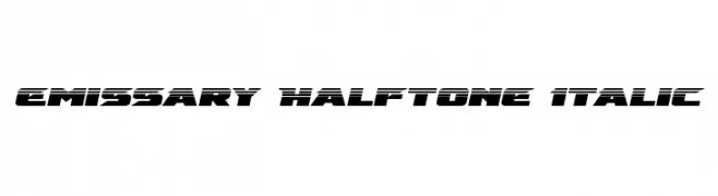 Emissary Halftone Italic  baixar fontes gratis