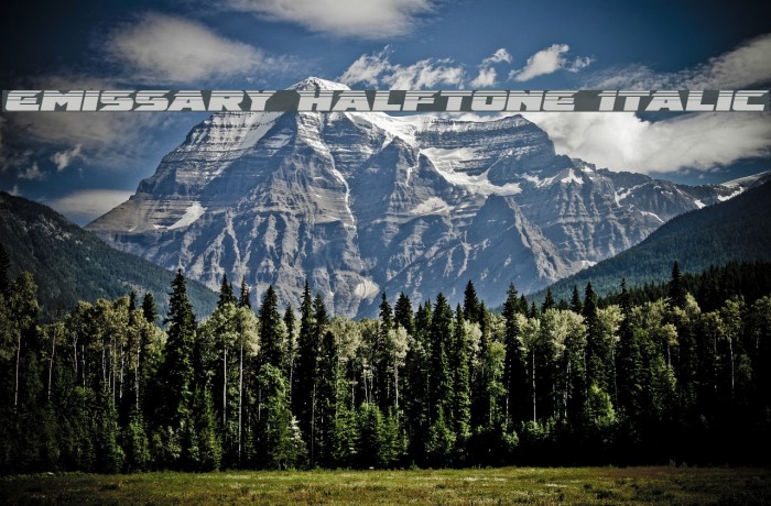 Emissary Halftone Italic Example 1