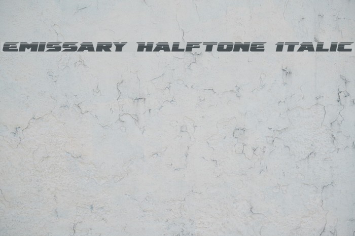 Emissary Halftone Italic Example 2