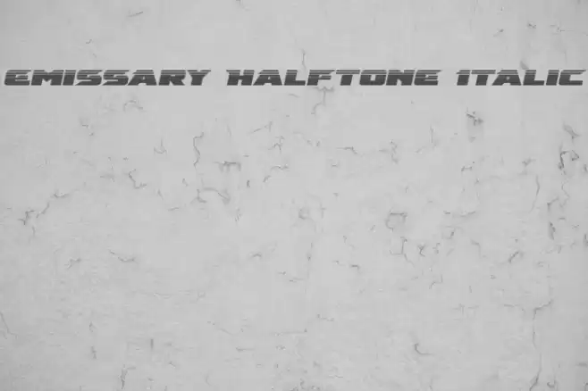 Emissary Halftone Italic Font examples