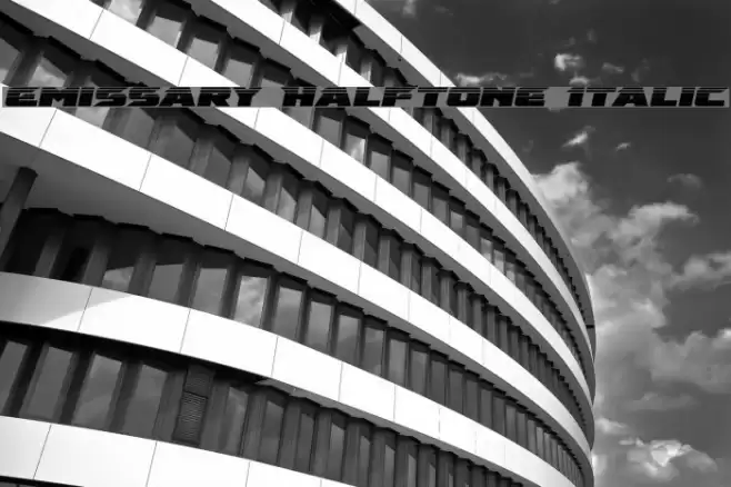 Emissary Halftone Italic Font examples
