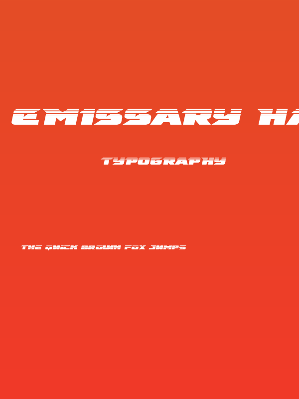Emissary Halftone Italic Poster
