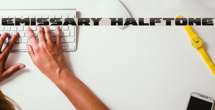 Emissary Halftone Font examples
