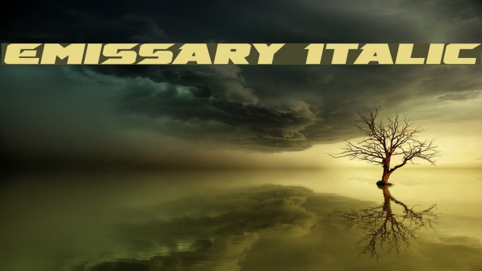 Emissary Italic Font examples