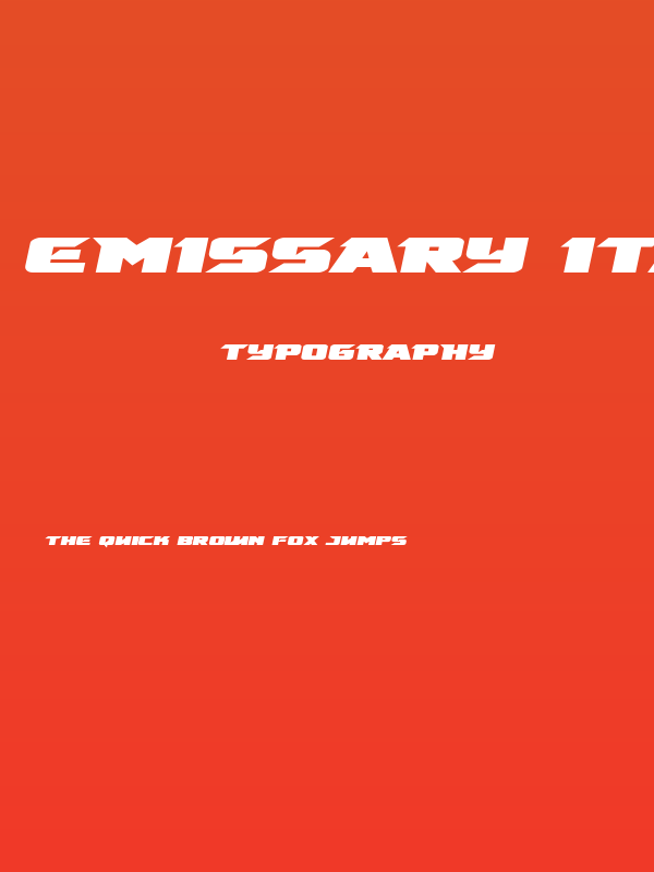Emissary Italic Poster