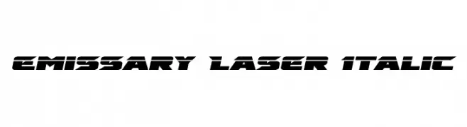 Emissary Laser Italic  नि: शुल्क फ़ॉन्ट्स डाउनलोड