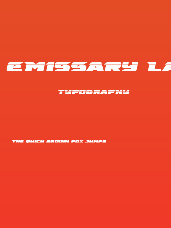 Emissary Laser Italic Poster