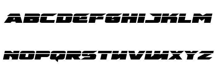 Emissary Laser Italic Font LOWERCASE