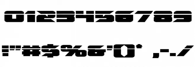 Emissary Laser Font OTHER CHARS
