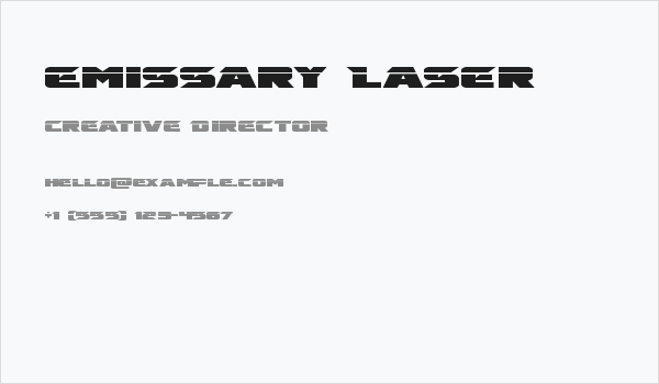 Emissary Laser Business Card