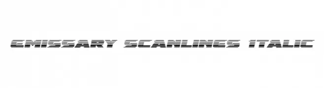 Emissary Scanlines Italic  नि: शुल्क फ़ॉन्ट्स डाउनलोड