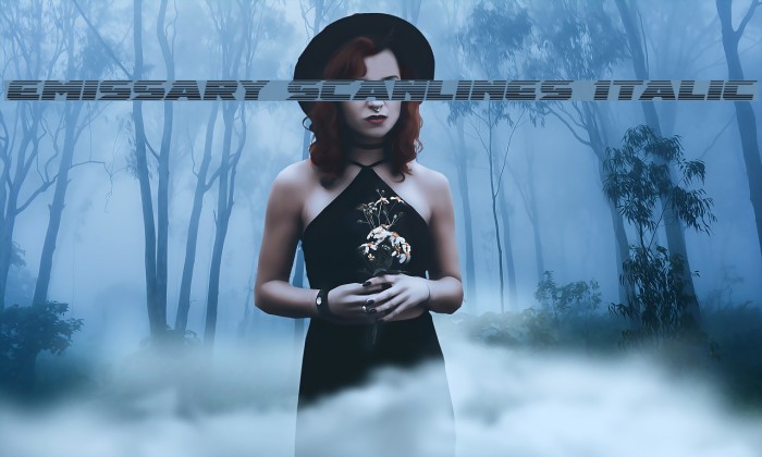 Emissary Scanlines Italic Example 1