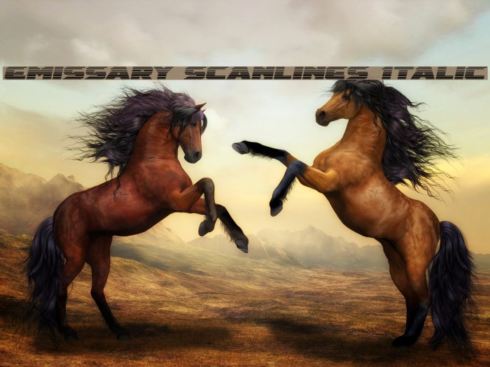 Emissary Scanlines Italic Example 2