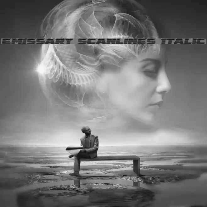 Emissary Scanlines Italic Font examples